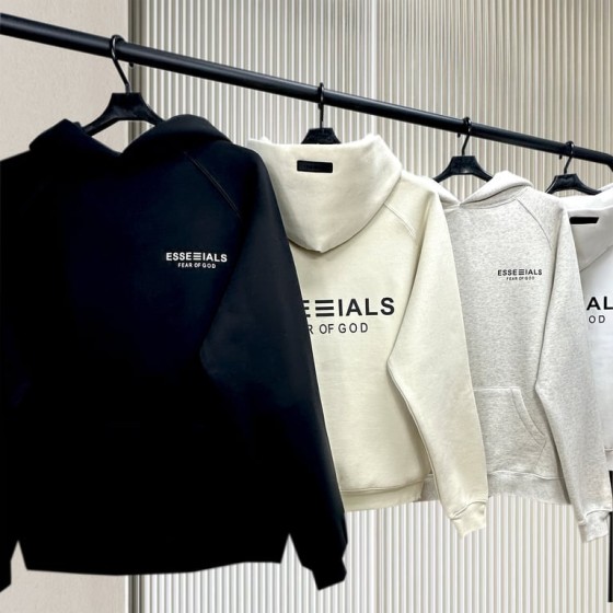 Fear of God Essentials Triple-Line Logo Pullover Hoodie